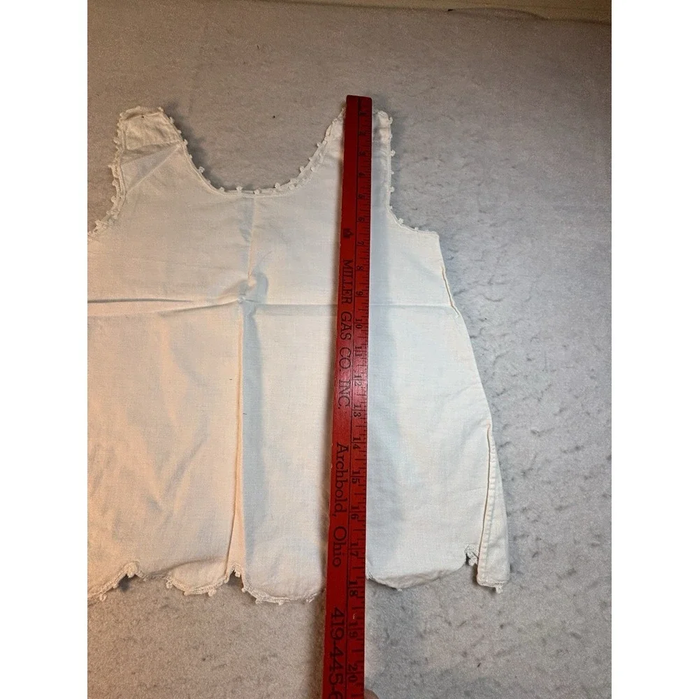 Vintage Baby 6 Months Day Gown‎ And Cotton Shift With Hand Embroidery 2Pc